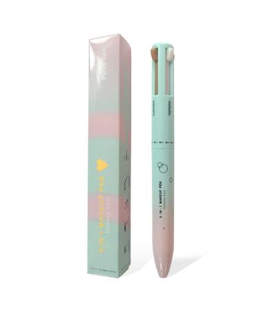 4 In 1 Makeup Pen with Eyeliner Eyebrow Pencil Lip Liner Highlighter All-In-One Portable Makeup Pen Multifunction Makeup Easy Switching Make Up Pen for Women
