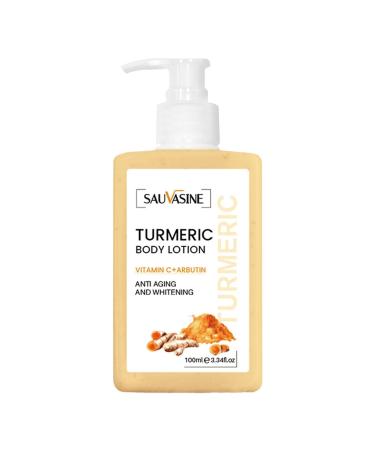 Voiakiu turmeric body cream 100ml ginger extract daily care cream for women moisturiser for smooth skin brightening body lotion for shoulders back neck arms