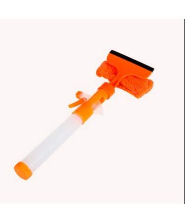 Glass Wiper - Double-Sided Window Scraper Cleaner Glass Cleaner Wiper Windshield Cleaner Brush for Window Shower Floor Car Home/Office Glass (Color : Orange) (Bronze) Bronze Orange