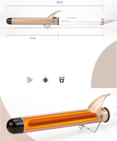 Yunnyp Ceramic Curling Iron Hair Curling Wand Ceramic Tourmaline Coating Barrel Hair Curler 14 Heat Settings Curling Wand for Short Medium Long Hair Types - Buy Online on GoSupps.com
