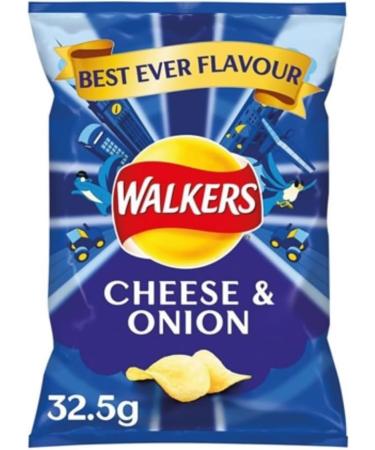 Walkers Cheese and Onion Crisps Chips 32.5g x 32 Pieces - Buy Online on GoSupps.com