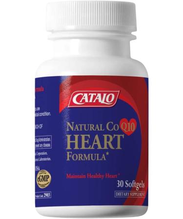Catalo Naturals CoQ10 Heart Formula with Nattokinase & Flaxseed Oil - 30 Softgels - Buy Online on GoSupps.com