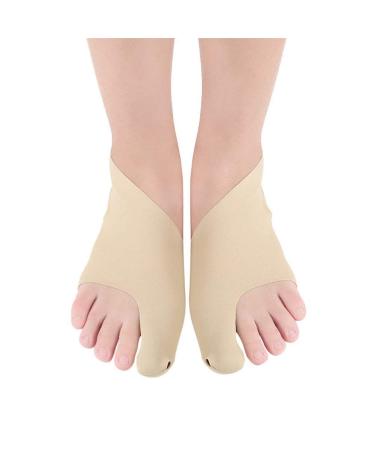 Hallux valgus Orthopedic Ultra-Thin Corrector Relief Treat Pain in Hallux Valgus Big Toe Joint Bunion Hammer Toe Ballet Forefoot Cushion Toe Separators Spacers Aid Corrective Sleeve Socks (L)