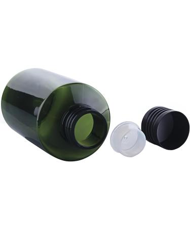 Tianzd 6pcs 50ml Green Plastic Essential Oil Bottles with Black Aluminum Caps - Perfect for Cosmetics & Makeup - Includes Funnel - Buy Online on GoSupps.com