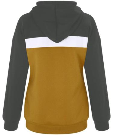 oelaio Sweatshirt Womens Hoodie Womens Fleece Turtleneck Sweatshirt Sweatshirt Halloween Embroidered Yellow Large - Buy Online on GoSupps.com