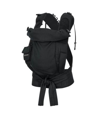 Hoppediz baby carrier Bondolino Plus comfortable carrier from birth front and back carrier design all black