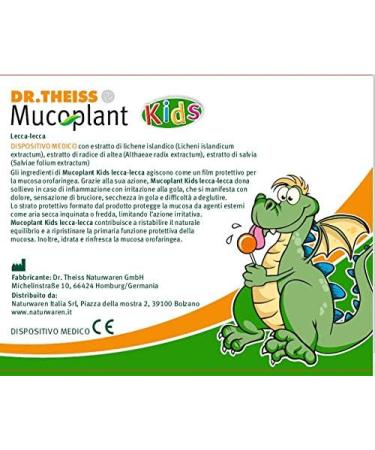 Dr. Theiss Mucoplant - 6 x 60g Children's Soothers - Chupa Chupa for Sore Throat Relief and Protects the Mouth Mucosa with Altea Vitamin C and Sage - Buy Online on GoSupps.com