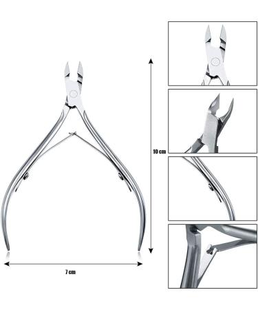 Retoo Nail Skin Remover Set - 4-Part Stainless Steel Manicure & Pedicure Tools | Nagelhautber Zange & Schere for Effortless Nail Care - Buy Online on GoSupps.com