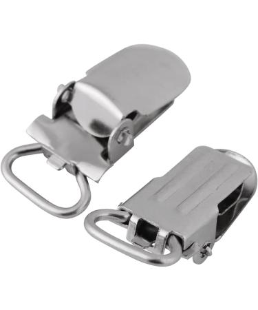 Buy Silver Metal Trousers Clips & Baby Pacifier Strap Snap Lock - Bed Sheet Mounting Clips for Pacifier Holders & Bibs (25mm/0.98in) - International Shipping Available - Buy Online on GoSupps.com