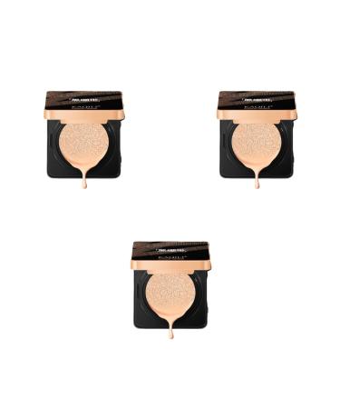 YUSSEQDD 3pcs Air Cushion Moisturizing Foundation with Oil Control Whitening Replacement Waterproof Concealer Breathable Lady Shiny White