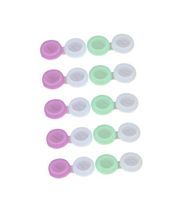 Solustrie 10 ST contact lens container with holder for lens container case holder case contact lens agent container bulk material mirror film lens holder refreshing duplex box