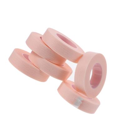 Angoily 6 Pcs Eyelash Tape Pink Tools Flex Tools Mascara Tools for Eyelash Lash Extensions Pads Double Sided Eyelid Tape Grafting Eyelash Tool Non-Woven Tape Eyes Japan