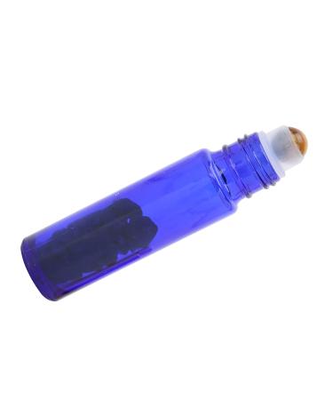 Fabater Roller Bottle Hotel Glass Essential Oil Bottle for Home Travel (10ML dark blue essential oil bottle + jade ball)
