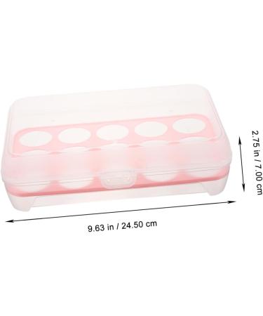 RORPOIR 2pcs 10 Eggs Storage Container Egg Carton Egg Keeper Egg Case Refrigerator Red Storage Box re-usable Red 24.5*10.5*7cm - Buy Online on GoSupps.com