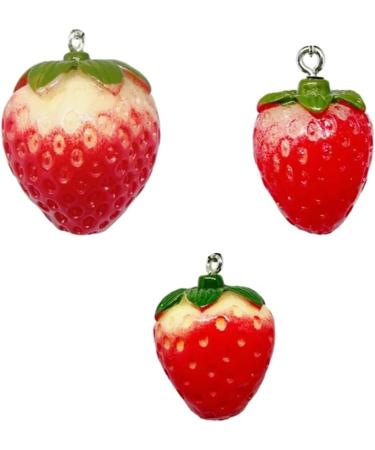 Delicate Resin Strawberry Earrings Simulation Fruit Earwears for Any Occasion - Buy Online on GoSupps.com
