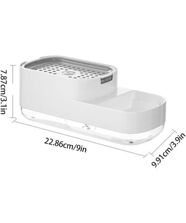 Dish Liquid Dispenser Sponge Holder with Dishwashing Liquid Dispenser for Kitchen Space Saving 2 in 1 Kitchen Accessories for Sponge Wipes Brushes Dishwashing Balls Rags Edorco White - Buy Online on GoSupps.com