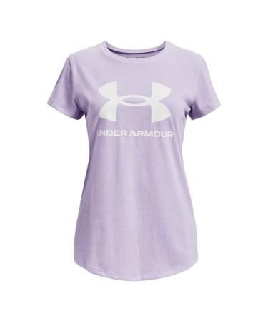 Under Armour Girls T-Shirt Sportstyle Logo 1361182 Nebula Purple 160-170