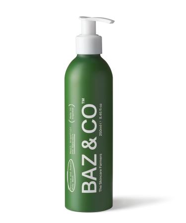 BAZ & CO Mens Moisturizing Body Wash - Restore and Awaken Body Wash for Men 8.45 Fl Oz with Basil Grapefruit and Spearmint