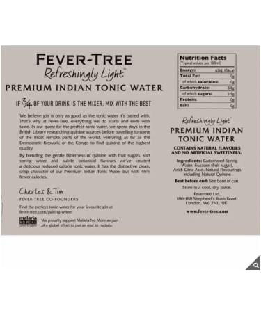 2x15x150 ml & Fever-Tree Refreshingly Light Premium Indian Tonic Water - Buy Online on GoSupps.com