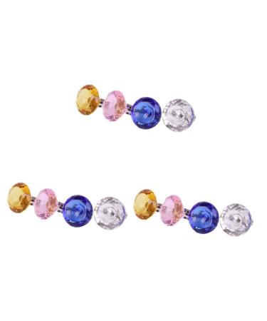 Beatifufu eyelash tools 12 piece refinement of clear manicure glass extension nail gold crystal pigment painted for extensions adhesive cup color eyelash ring cup cubberry art 2.5x2.5x3cmx3pcs in color sorted