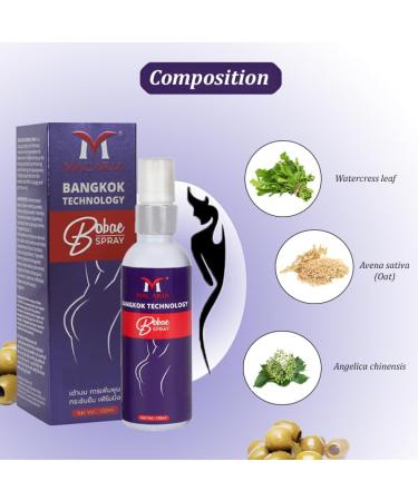 MACARIA Bobae Breast Growth Spray - Safe & Gentle Enlargement Formula for Moms Naturally Tighten & Shape Breasts Improve Saggy Breasts 3.38 Fl Oz - Buy Online on GoSupps.com