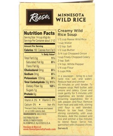 Reese Minnesota Wild Rice 4 oz - Pack of 12 | Premium Quality Wild Rice - Buy Online on GoSupps.com