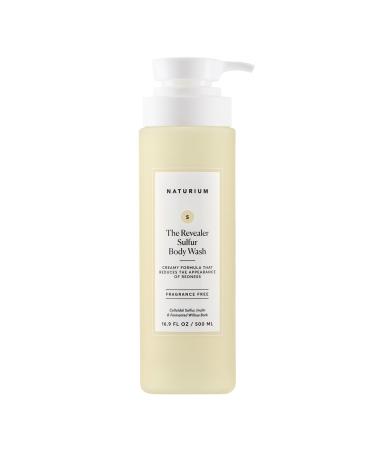 Naturium The Revealer Body Wash Clarifying Skincare with Sulfur Willow Bark and Aloe Vera 500 mL / 16.9 fl oz