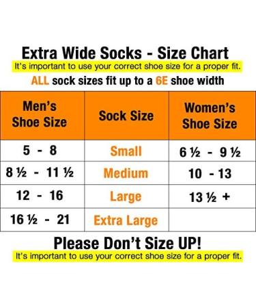 Extra Wide 6E Unisex Medical Mid Calf Crew Socks 3PK | Antimicrobial | Made in USA | White - Buy Online on GoSupps.com