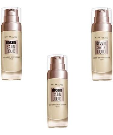 Maybelline New York Dream Satin Fluid Foundation SPF13-10 Ivory Pack of 3 (3 x 30 ml) - Buy Online on GoSupps.com