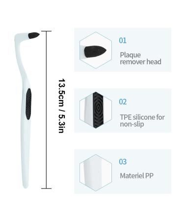 Sioppkik Tartar Remover - Professional Tooth Cleaning Effective Plaque & Contamination Removal (2PCs White & Blue) - International Shipping Available - Buy Online on GoSupps.com