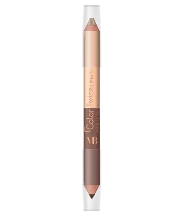 MB MILANO MB Milano - Double Ended Eye Pencil - Ideal for Smoky Eyes - Brown - Easy to Work with - Made in Italy