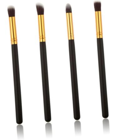 Baluue 12 Pcs Eye Make-up Brush Kit Concealer Brushes Cream Eyeshadow Glitter Eyeshadow Foundation Makeup mediumx3pcs Black+goldx3pcs - Buy Online on GoSupps.com