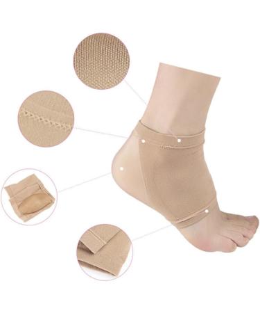 PLAFOPE 3 Pairs Gel Heel Socks Moisturizing Sock Socks Lotion Rose Hair Clips Skin Color Socks Dry Heel Sleeves Plantar Sleeve Heel Socks Comfortable Socks Gel Socks - Buy Online on GoSupps.com