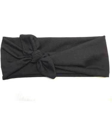 Black Knotted Bow Headband Bow Head Wrap Women's Headband Fashion Hair Band Makeup Wide Plain Headbands Elastic Head Wrap Hair Accessories for Daily Wearing Dating Sports - Buy Online on GoSupps.com