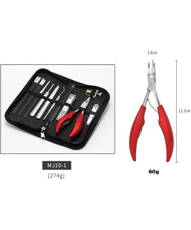 Ingrown Toenail Corrector & Thick Nail Clipper Set - Stainless Steel Heavy-Duty Tools for Podiatrist Treatment - Long Handle Pedicure Kit (10pcs) - Buy Online on GoSupps.com