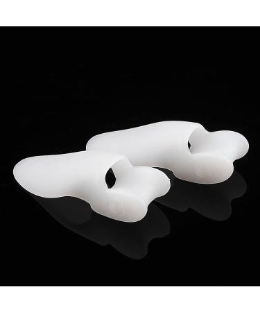 2pcs Silicone Toe Protector Pad Bunion Corrector Straightener Spreader - White - Buy Online on GoSupps.com