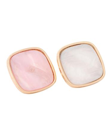 Anneome Anneome 2 Piece Marble Nail Art Ring Palettes Unique Shell Color Palettes Portable Ring Mixing Palettes for Party Use