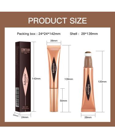 Cream Contour Beauty Wand - Highlight & Contour Blush Stick Natural Liquid Highlighter & Bronzer for Flawless Makeup (#Color 06) - 1 Piece - Buy Online on GoSupps.com