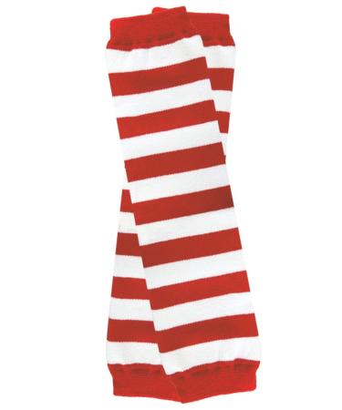 Red & white stripe baby leg warmers for boys and girls by juDanzy One Size