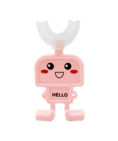 Manual Toothbrush with U-Shaped Bristles for Kids Bulk Car Shaped Donut Shaped Handle Soft Silicone Toothbrush Head 360 Thorough Cleaning (F L (2 12 Years) 1 PC)