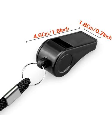 Hipat Plastic Sports Whistles with Lanyard - 2 Pack | Loud Crisp Sound for Coaches, Referees, and Officials | Black - Buy Online on GoSupps.com