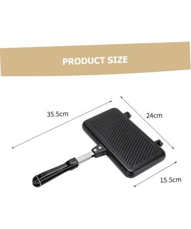 MAGICLULU 2pcs Sandwich Pan Cooking Steak Pan Sandwich Toaster Frying Pan Divided Breakfast Pan Breakfast Sandwich Maker Square Flat Cooking Pan Mini Candy Pans Aluminum Pancake Pan Portable 35.5X24X3CMx2pcs Blackx2pcs - Buy Online on GoSupps.com