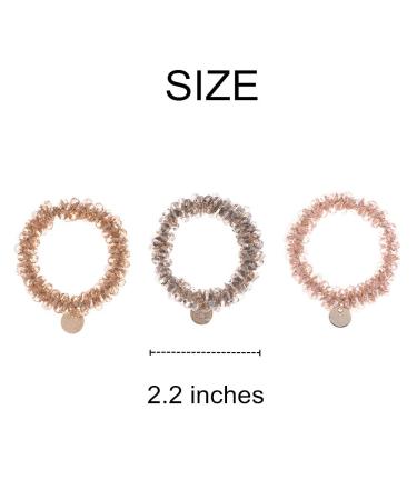 5 Pcs Rhinestone Hair Ties with Pearls - Hair Bands Elastic Bracelet Ponytail Holders for Women & Girls - 2.2 Inch (Pack of 5) - Buy Online on GoSupps.com