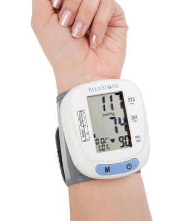 Bluestone Wrist Blood Pressure Monitor with Heart Rate, LCD Display & Memory - Portable Automatic BP Machine with Carrying Case - Buy Online on GoSupps.com