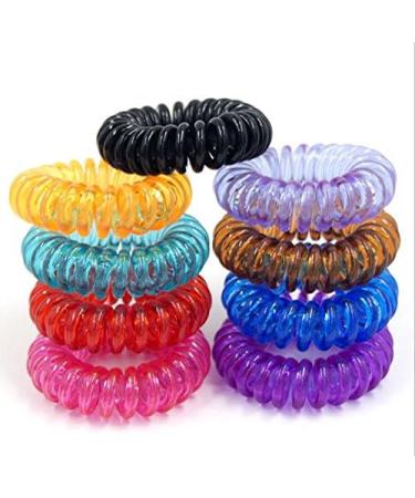 Leisial 100 Pcs Transparent Rubber Bands - Elastic Telephone Cable Hair Bands - Buy Online on GoSupps.com