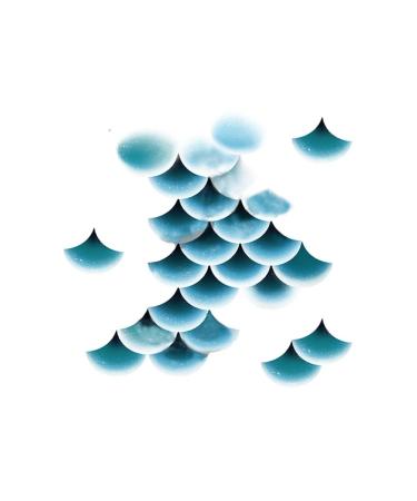 Panda Legends 4 Sheets Deep Sea Mermaid Scales Temporary Tattoos for Cosplay Costume Party Covering Scars  multicolor  4 Count (Pack of 1)