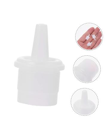Minkissy 200 Pcs Eyelash Glue Nozzle Caps - High-Quality Eyelash Extension Glue Tips with Rubber Rings - Perfect for Grafting & Application - Pack of 1 White - Buy Online on GoSupps.com