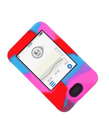 (Mix-Red) Premium Silicone Case for Dexcom G6 Mobile CGM (Continuous Glucose Monitoring) Yellow