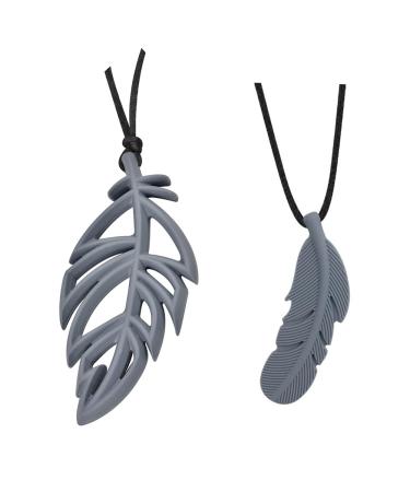 Soft Silicone Chewing Necklace for Kids and Adults - Grey Sensory Chew for Oral Motor Skills - Buy Online on GoSupps.com