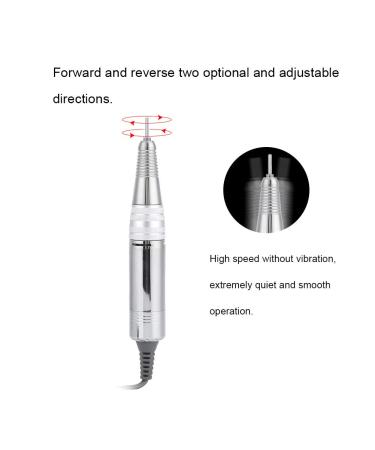 High-Speed Electric Nail Drill Handpiece - 35 000 RPM Adjustable & Durable Metal Handle for Salon Use - Buy Online on GoSupps.com